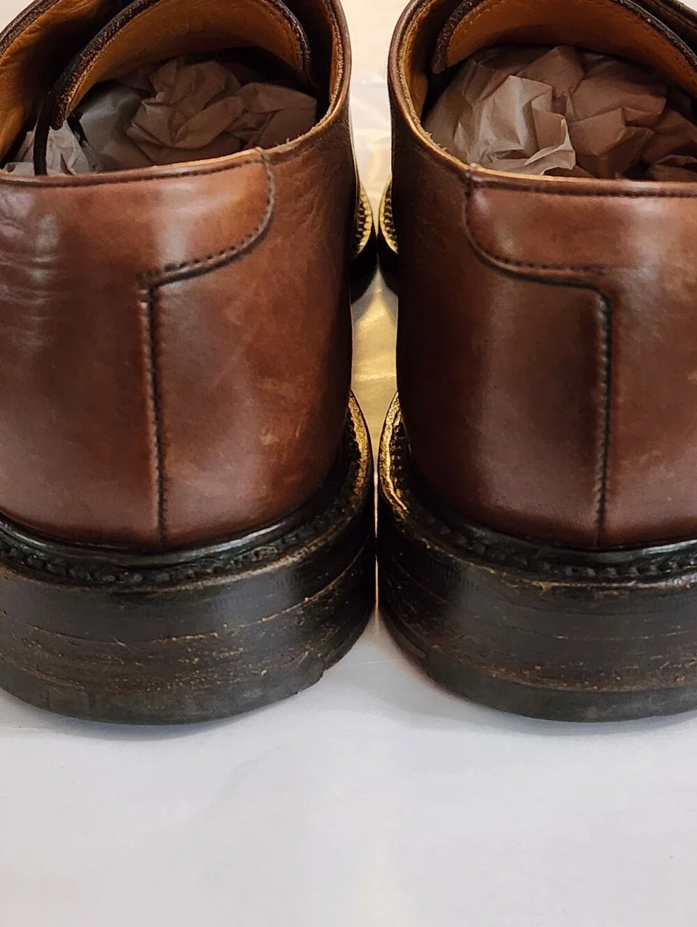 Grenson Splittoe Handcrafted Leather Dress Barney's New York 9D Brown England